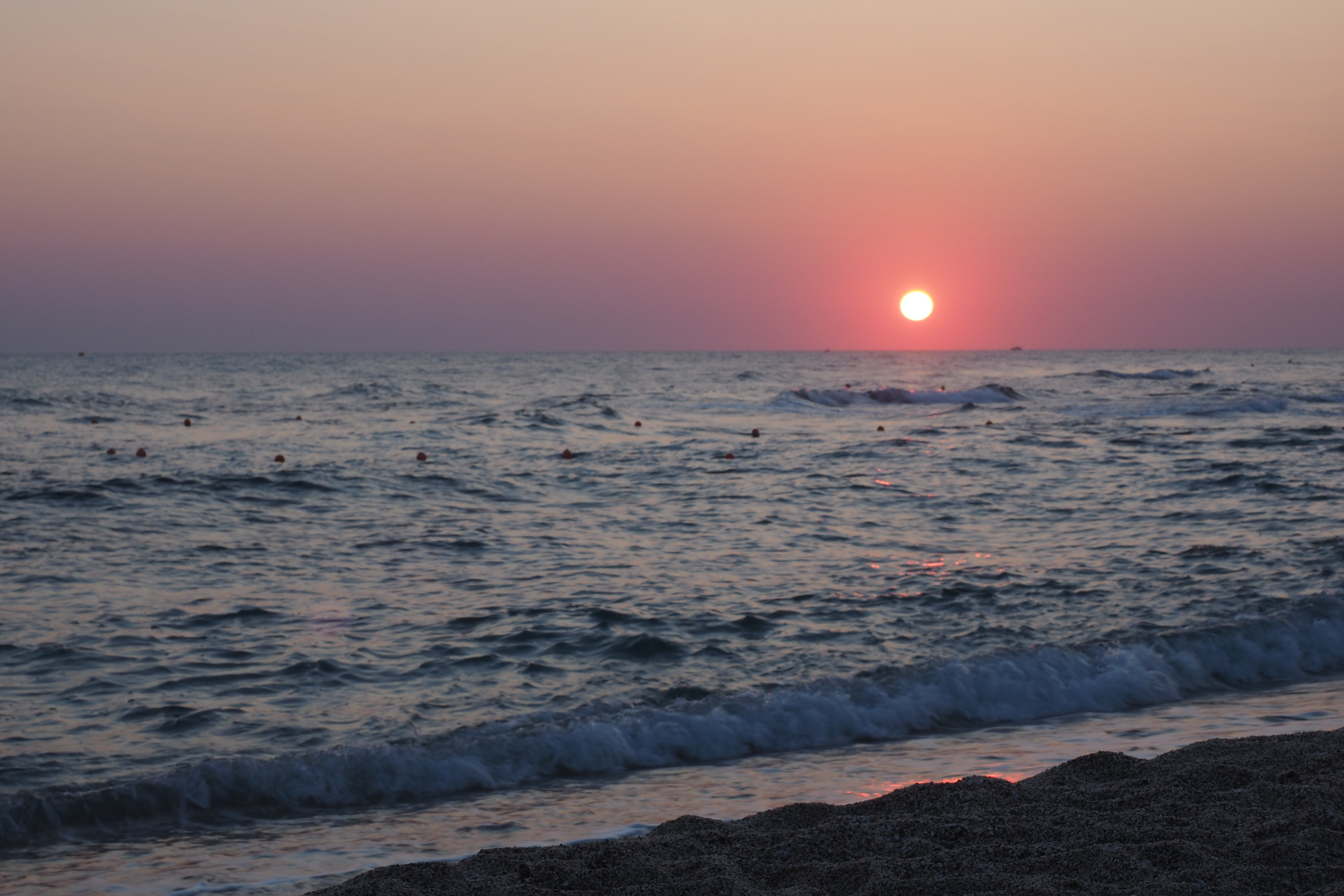 Strand mit Sonnenuntergangsstimmung